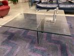 Glazen modern design salon tafel 120 x 120 cm, Ophalen, Glas, 100 tot 150 cm, Minder dan 50 cm