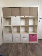 IKEA Kallax kast 150x150 met laden en bakken, Huis en Inrichting, Ophalen, Kunststof, Gebruikt, 150 tot 200 cm