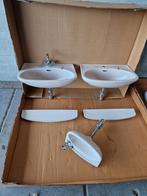 Wastafels, plansets, toiletten vintage sanitair beige, Ophalen, Zo goed als nieuw, Minder dan 100 cm, Wasbak of Wastafel