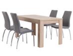 Jysk Hallund eiken eettafel, Ophalen, 50 tot 100 cm, Zo goed als nieuw, Vijf personen of meer