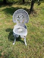 Brocante aluminium tuinstoel, Ophalen, Gebruikt, Aluminium