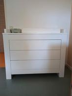 Witte Commode met 3 Grote Lades, Ophalen, Gebruikt, 50 tot 70 cm, 75 tot 100 cm