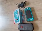 Nintendo Switch Lite (aquablauw), Spelcomputers en Games, Spelcomputers | Nintendo Switch Lite, Ophalen, Turquoise, Gebruikt, Met beschermhoes of tas