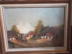 Landschap Boerderijen werk van Peter Vosman, Antiek en Kunst, Kunst | Schilderijen | Klassiek, Ophalen of Verzenden