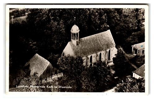 Weerselo, Luchtfoto Hervormde Kerk, Verzamelen, Ansichtkaarten | Nederland, Gelopen, Overijssel, 1940 tot 1960, Verzenden