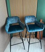 Blauwe Barstoelen (2 stuks) Nieuw, Ophalen, Met voetsteun, 60 tot 90 cm, Zo goed als nieuw