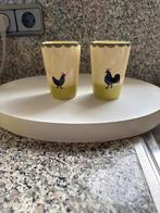 6 Zeller Keramik Zell Kip en Haan Bekers melkbekers, Ophalen of Verzenden, Zo goed als nieuw, Kom(men), Overige stijlen