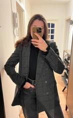 Zara Blend Check Double Breasted Grey Blazer, Zara, Ophalen of Verzenden, Zo goed als nieuw, Jasje