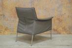 ZGANieuw grijze leren Design on Stock Limec fauteuil, Huis en Inrichting, Fauteuils, Stock limec, Design, 75 tot 100 cm, Ophalen of Verzenden