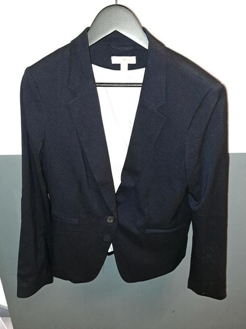 Zwart H&M Jasje - Maat 42/44 (L), Kleding | Dames, Jasjes, Kostuums en Pakken, Zo goed als nieuw, Jasje, Maat 42/44 (L), Zwart