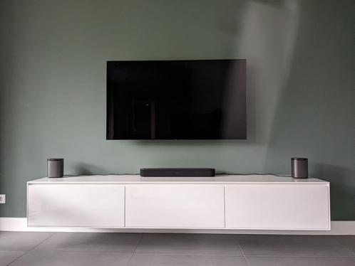 TV Meubel "Vision" Hoogglans Wit (ral 9016), Huis en Inrichting, Kasten | Televisiemeubels, Zo goed als nieuw, Minder dan 100 cm