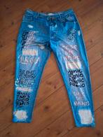 Legging xxxl stretch spijkerprint met opdruk 2 kleuren, Kleding | Dames, Ophalen of Verzenden, Zo goed als nieuw, Overige kleuren