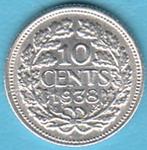 Nederland 10 cent 1938 Wilhelmina zilver, Sch. 909, Zilver, Ophalen of Verzenden, 10 cent, Koningin Wilhelmina