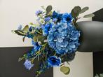 Zijdeboeket zijden bloemen kunstboeket blauw bloemstuk, Huis en Inrichting, Ophalen of Verzenden, Zo goed als nieuw
