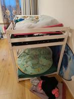 VidaXL Stapelbed massief Grenenhout Wit 90x200 cm., Ophalen, 90 cm, Eenpersoons, Wit