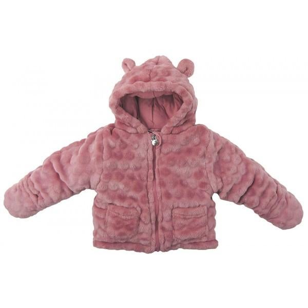 Noukie's Fleece Jas Maat 74 - Oud Roze + Sjaal, Meisje, Noukie's, Ophalen of Verzenden, Zo goed als nieuw