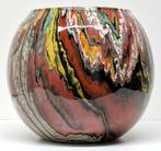 SALE! Vaas gegoten uniek epoxy art kunst handmade bolvaas, Overige kleuren, Ophalen of Verzenden, Minder dan 50 cm, Glas