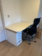 Lagkapten bureau Ikea met bureaustoel, Huis en Inrichting, Bureaus, Ophalen, Gebruikt, Bureau
