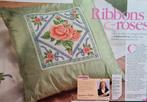 Kussen met rozen, boekenlegger met rozen 4 borduurpatronen, Hobby en Vrije tijd, Ophalen, Nieuw, Handborduren, Patroon