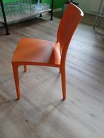 Stapelstoel oranje CLP voor binnen en buiten, Ophalen, Kunststof, Gebruikt, Overige kleuren