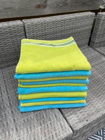 Badhanddoek en badmat Blauw & Groen 127x70 aqua/lime beschikbaar voor biedingen