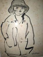 Kees van Dongen  Sepia Aquarel, Antiek en Kunst, Ophalen