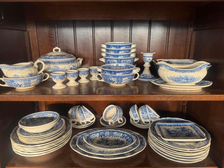 Villeroy & Boch Burgenland | in blauw! Zeldzaam.., Huis en Inrichting, Keuken | Servies, Gebruikt, Compleet servies, Overige stijlen