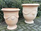 Grote hardgebakken terracotta potten anduze in twee maten., Tuin en Terras, Bloempotten, Ophalen, 40 cm of meer, Rond, Nieuw