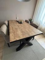 Stevige tafel mango hout - bijna nieuw, Huis en Inrichting, Tafels | Eettafels, Ophalen, Zo goed als nieuw, Vijf personen of meer