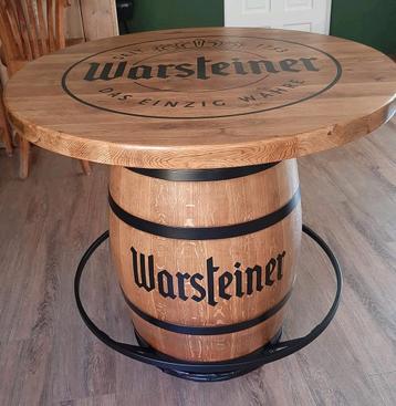 WARSTEINER wijnvat statafel met massief eiken blad  beschikbaar voor biedingen