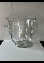 Mooie glazen wijnkoeler v tamelijk dik kleurloos glas. 21,7H, Ophalen of Verzenden, Zo goed als nieuw