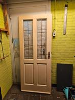 Deur met glas in lood., Doe-het-zelf en Verbouw, Ophalen, Gebruikt, Binnendeur, Glas