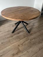 Ronde eetkamertafel mangohout, 130 centimeter, Ophalen, Zo goed als nieuw, Rond, 100 tot 150 cm