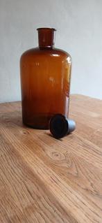 bruine fles met stop, Antiek en Kunst, Ophalen