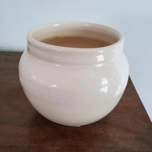 Vintage keramiek handgemaakt klein wit potje, 8 cm hoog, Antiek en Kunst, Kunst | Designobjecten, Ophalen of Verzenden