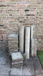 Gratis af te halen grindtegels en insluitbanden, Tuin en Terras, Tegels en Klinkers, Ophalen, Gebruikt, Minder dan 5 m², Beton