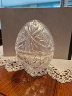 Kristallen ei-vormig bonbonnière., Ophalen of Verzenden, Zo goed als nieuw, Kristal, Overige typen