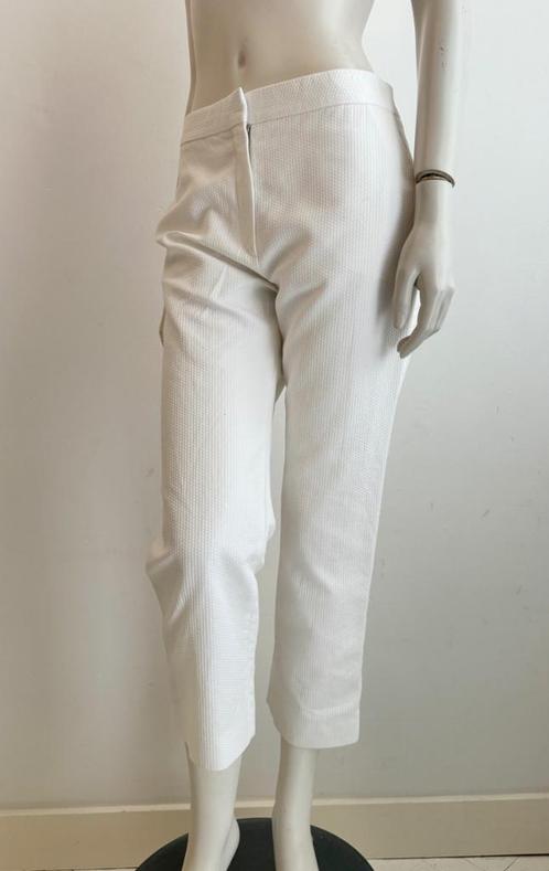 Christian Dior witte zomerbroek 40, Kleding | Dames, Broeken en Pantalons, Zo goed als nieuw, Maat 36 (S), Wit, Ophalen of Verzenden