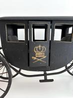 Zeldzame Antieke koets, schaalmodel hout -metaal ca. 1m lang, Ophalen of Verzenden