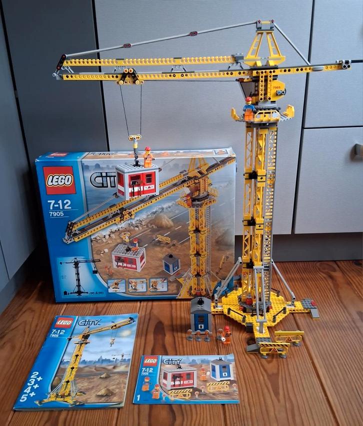 Lego city hijskraan XXL 7905 complete set met doos, Kinderen en Baby's, Speelgoed | Duplo en Lego, Zo goed als nieuw, Ophalen of Verzenden
