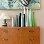 diverse Deens design KANDELAREN teak vintage Scandinavisch, Crème, Gebruikt, Ophalen of Verzenden, Kandelaar