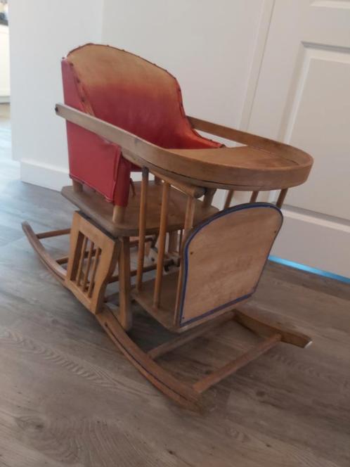 Antiek brocante oude houten hobbelpaard kinderstoel potje, Kinderen en Baby's, Kinderstoelen, Zo goed als nieuw, Overige typen