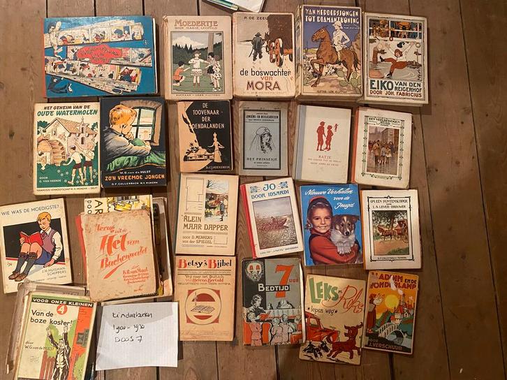 Kinderboeken 1950> bananendoos 7 vol, Boeken, Partijen en Verzamelingen, Gelezen, Kind en Jeugd, Ophalen
