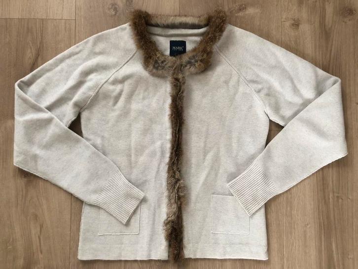 Van der Mark vestje, Kleding | Dames, Truien en Vesten, Zo goed als nieuw, Maat 38/40 (M), Beige, Verzenden