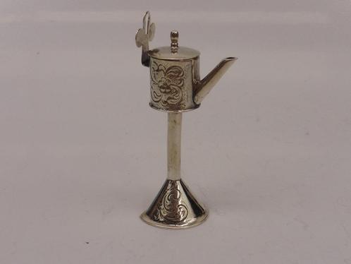 Zilveren miniatuur Olielamp                             Z461, Antiek en Kunst, Antiek | Goud en Zilver, Zilver, Ophalen of Verzenden