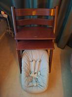 Stokke tripp trapp walnut uit 2017 met newborn, Ophalen, Zo goed als nieuw, Meegroeistoel