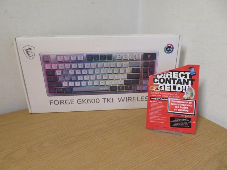 MSI Forge GK600 Draadloos Toetsenbord | Pawn Eindhoven, Computers en Software, Toetsenborden, Zo goed als nieuw, Qwerty, Draadloos