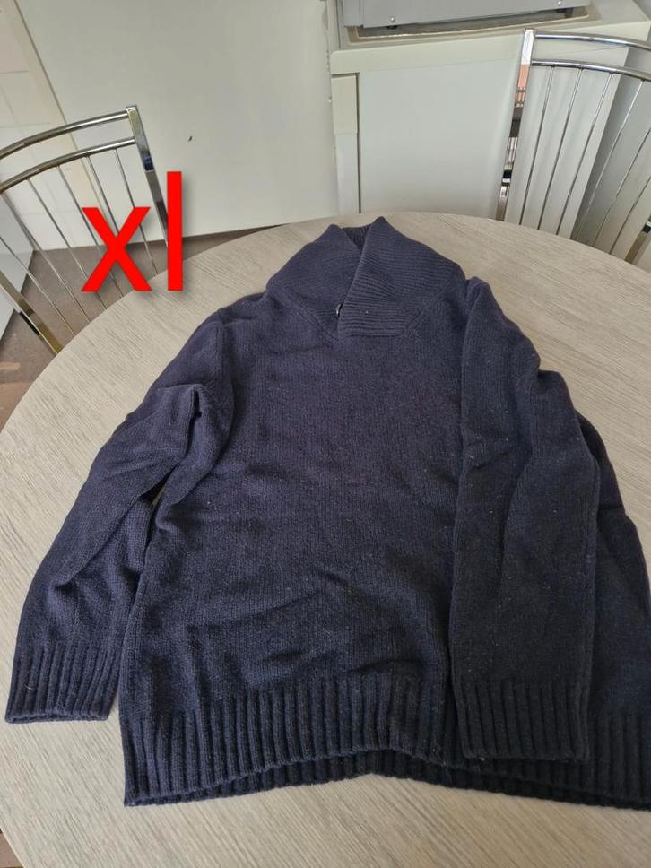 Donkerblauwe wollen trui dames L, Kleding | Dames, Truien en Vesten, Zo goed als nieuw, Maat 42/44 (L), Blauw, Ophalen of Verzenden