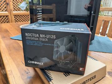 Noctua NH-U12S chromax zwart cpu koeler inclusief toebehoren beschikbaar voor biedingen