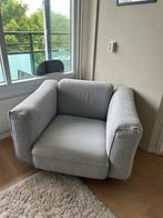 Zachte blauw/grijze loveseat stoel, Ophalen, Zo goed als nieuw, Eén, Stof
